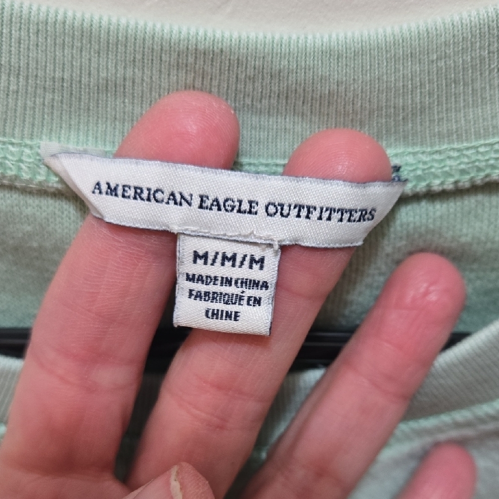 3/$10 American Eagle Outfitters Mint Crewneck Sweater - Picture 2 of 7